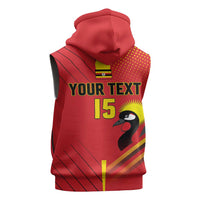 Custom Uganda Basketball Sleeveless Zip Hoodie Go Silverbacks - Wonder Print Shop