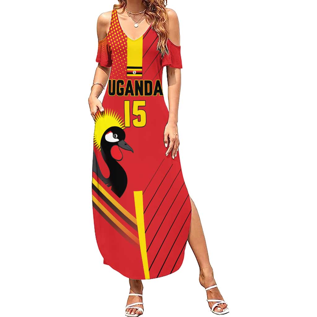 Custom Uganda Basketball Summer Maxi Dress Go Silverbacks - Wonder Print Shop