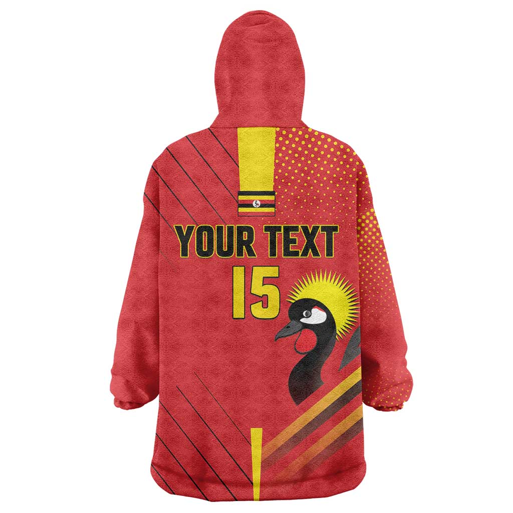 Custom Uganda Basketball Wearable Blanket Hoodie Go Silverbacks - Wonder Print Shop