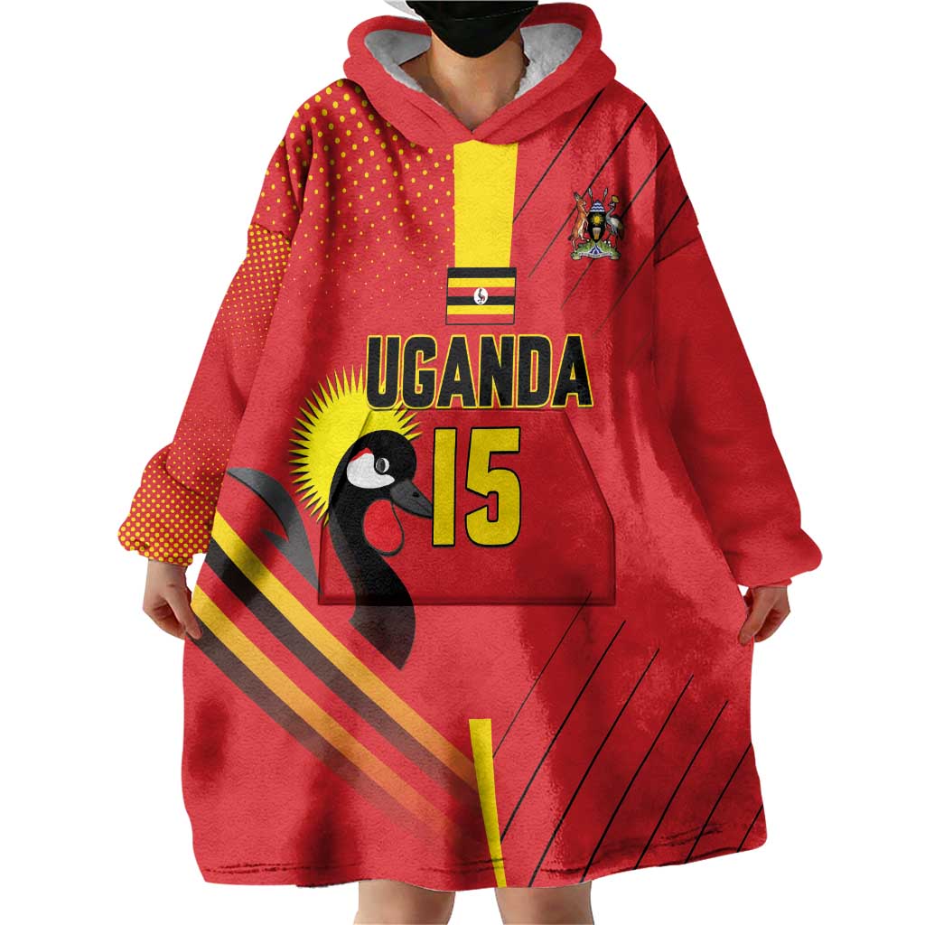 Custom Uganda Basketball Wearable Blanket Hoodie Go Silverbacks - Wonder Print Shop