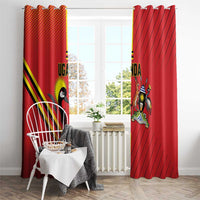 Uganda Basketball Window Curtain Go Silverbacks - Wonder Print Shop