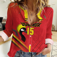 Custom Uganda Basketball Women Casual Shirt Go Silverbacks - Wonder Print Shop