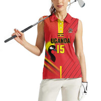 Custom Uganda Basketball Women Sleeveless Polo Shirt Go Silverbacks - Wonder Print Shop
