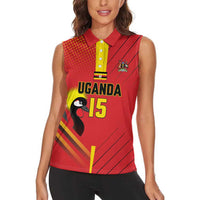 Custom Uganda Basketball Women Sleeveless Polo Shirt Go Silverbacks - Wonder Print Shop