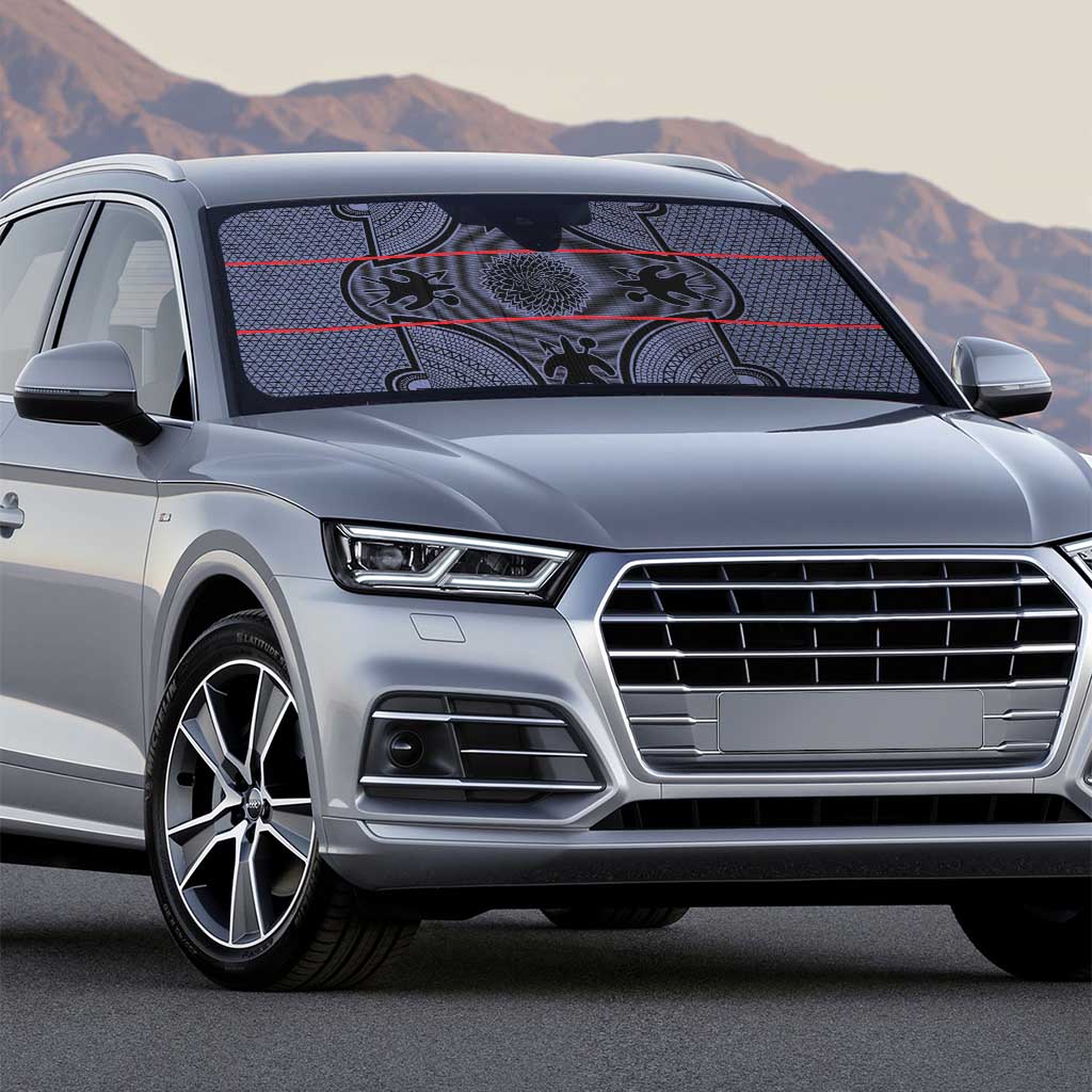 Lesotho Seanamarena Auto Sun Shade Basotho Traditional Blanket Style - Serenity - Wonder Print Shop