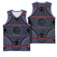 Lesotho Seanamarena Basketball Jersey Basotho Traditional Blanket Style - Serenity - Wonder Print Shop