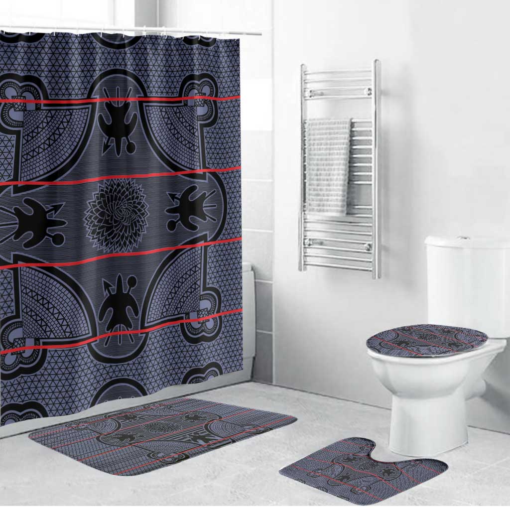 Lesotho Seanamarena Bathroom Set Basotho Traditional Blanket Style - Serenity - Wonder Print Shop