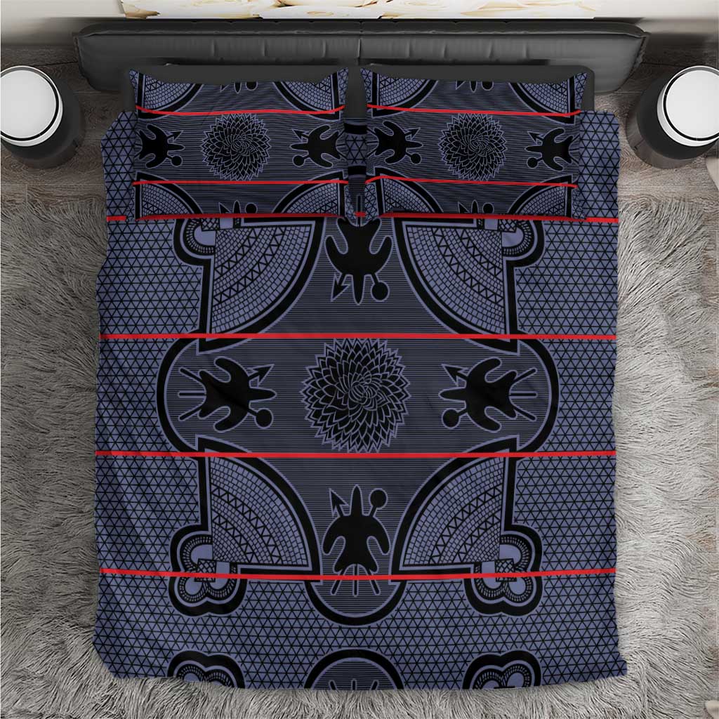 Lesotho Seanamarena Bedding Set Basotho Traditional Blanket Style - Serenity - Wonder Print Shop