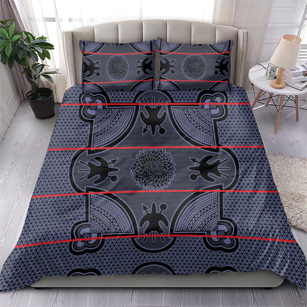 Lesotho Seanamarena Bedding Set Basotho Traditional Blanket Style - Serenity - Wonder Print Shop