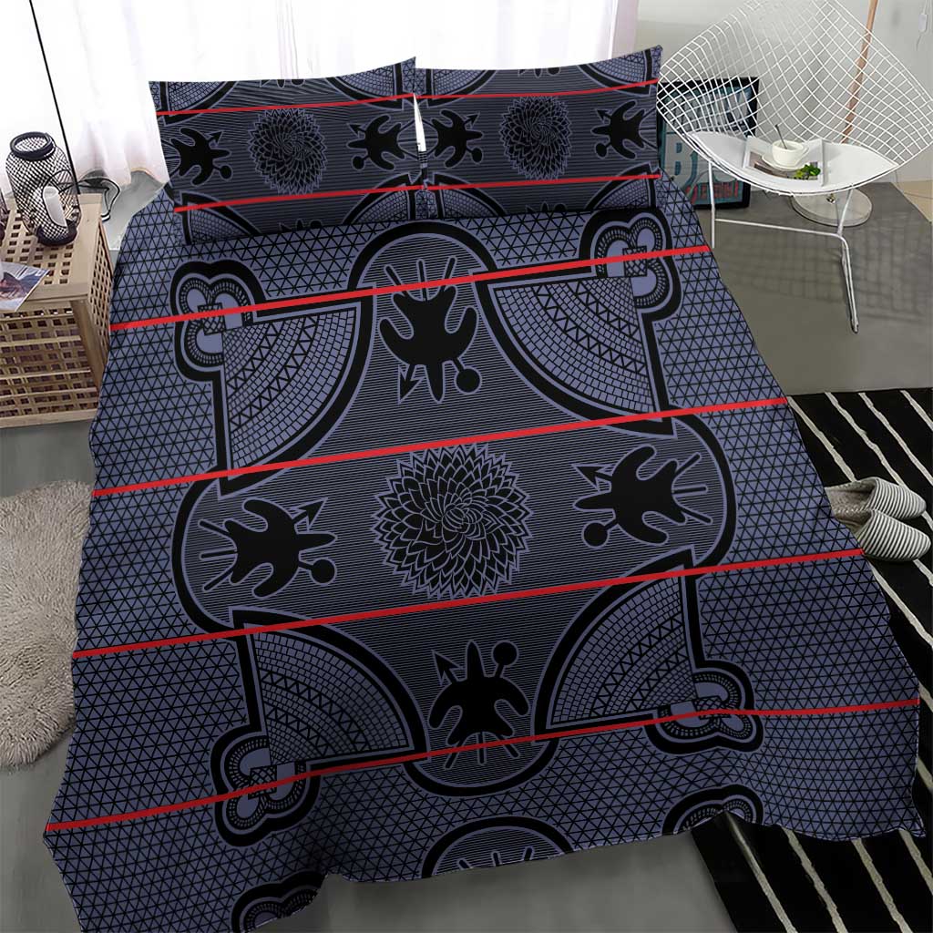Lesotho Seanamarena Bedding Set Basotho Traditional Blanket Style - Serenity - Wonder Print Shop