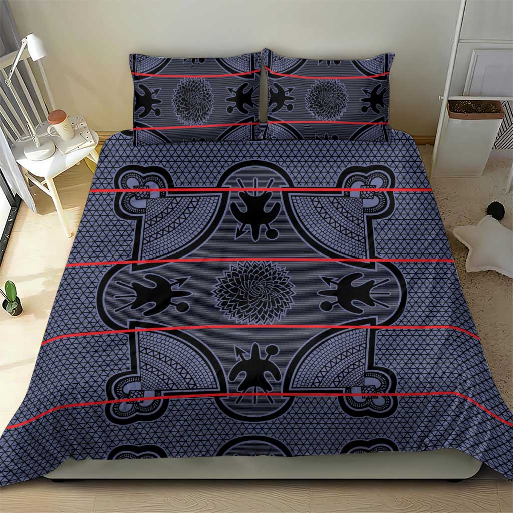 Lesotho Seanamarena Bedding Set Basotho Traditional Blanket Style - Serenity - Wonder Print Shop