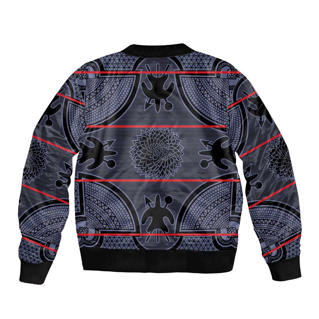 Lesotho Seanamarena Bomber Jacket Basotho Traditional Blanket Style - Serenity - Wonder Print Shop