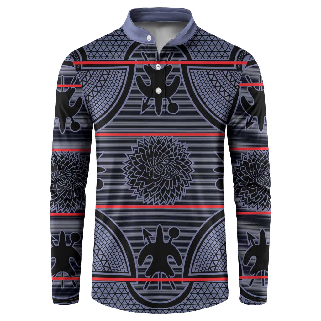 Lesotho Seanamarena Button Sweatshirt Basotho Traditional Blanket Style - Serenity - Wonder Print Shop