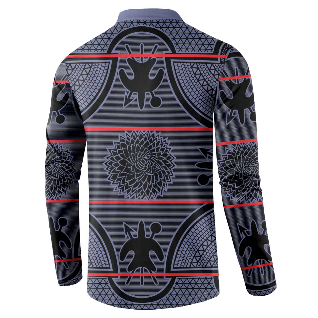 Lesotho Seanamarena Button Sweatshirt Basotho Traditional Blanket Style - Serenity - Wonder Print Shop