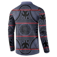 Lesotho Seanamarena Button Sweatshirt Basotho Traditional Blanket Style - Serenity - Wonder Print Shop