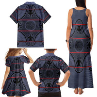Lesotho Seanamarena Family Matching Tank Maxi Dress and Hawaiian Shirt Basotho Traditional Blanket Style - Serenity - Wonder Print Shop