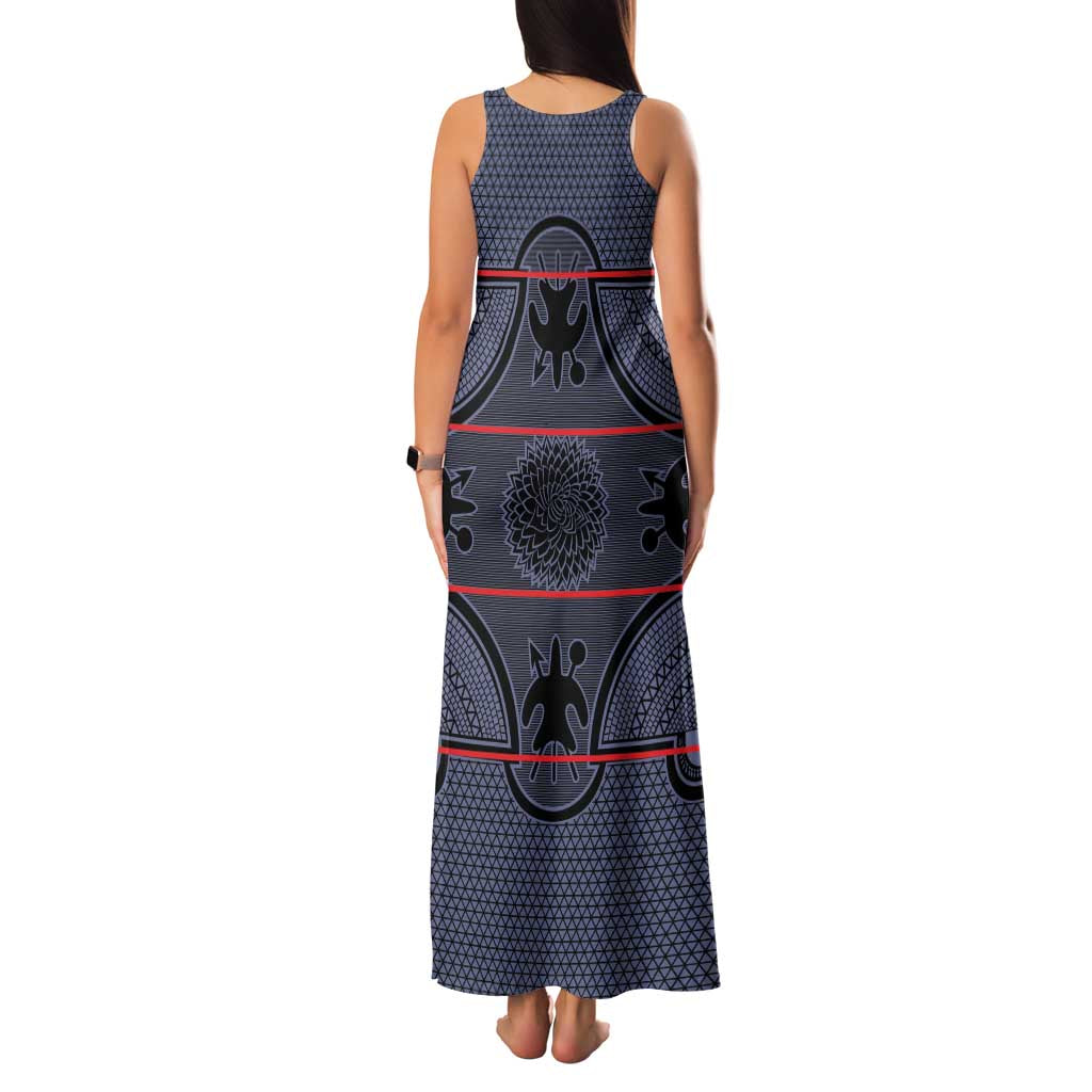 Lesotho Seanamarena Family Matching Tank Maxi Dress and Hawaiian Shirt Basotho Traditional Blanket Style - Serenity - Wonder Print Shop