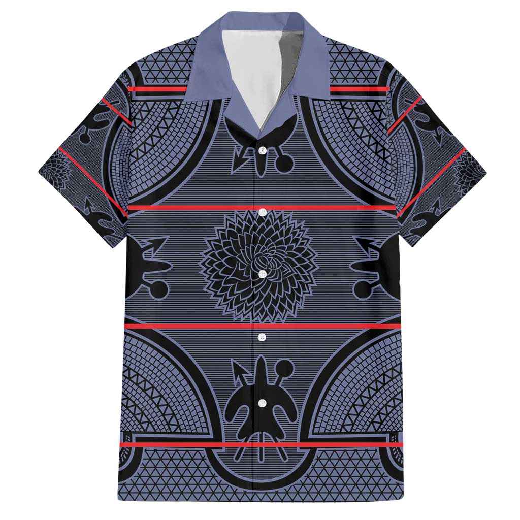 Lesotho Seanamarena Hawaiian Shirt Basotho Traditional Blanket Style - Serenity - Wonder Print Shop