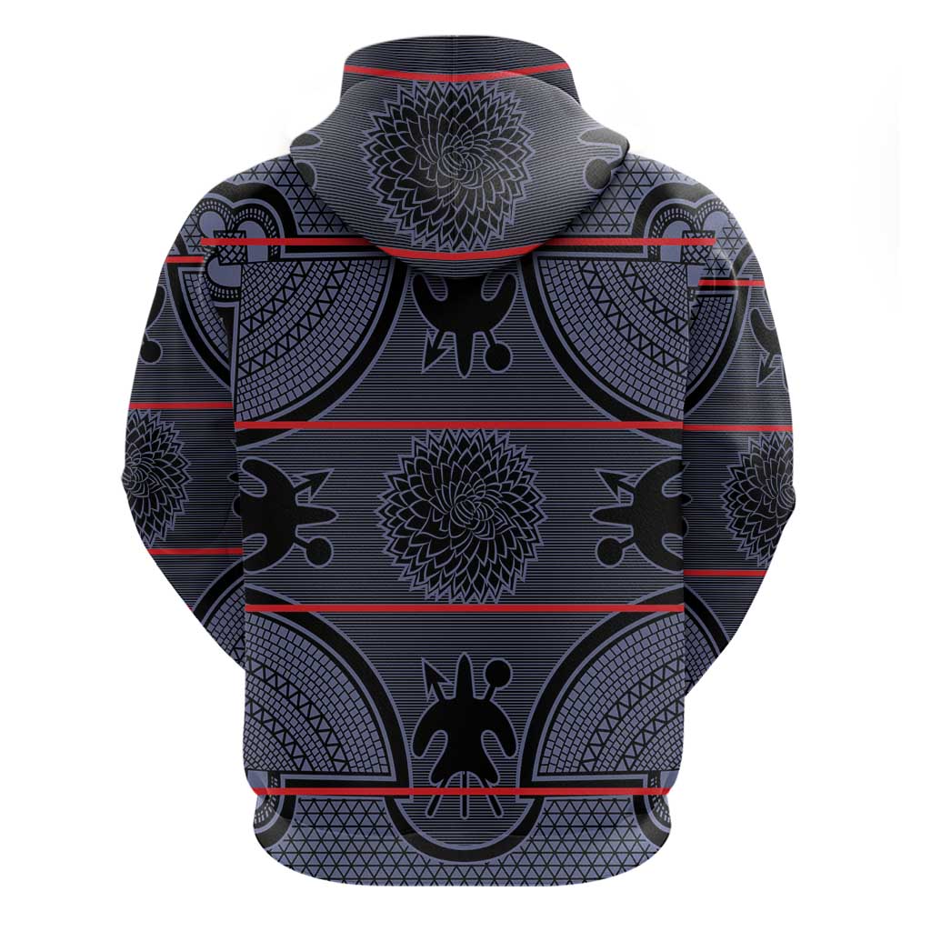 Lesotho Seanamarena Hoodie Basotho Traditional Blanket Style - Serenity - Wonder Print Shop