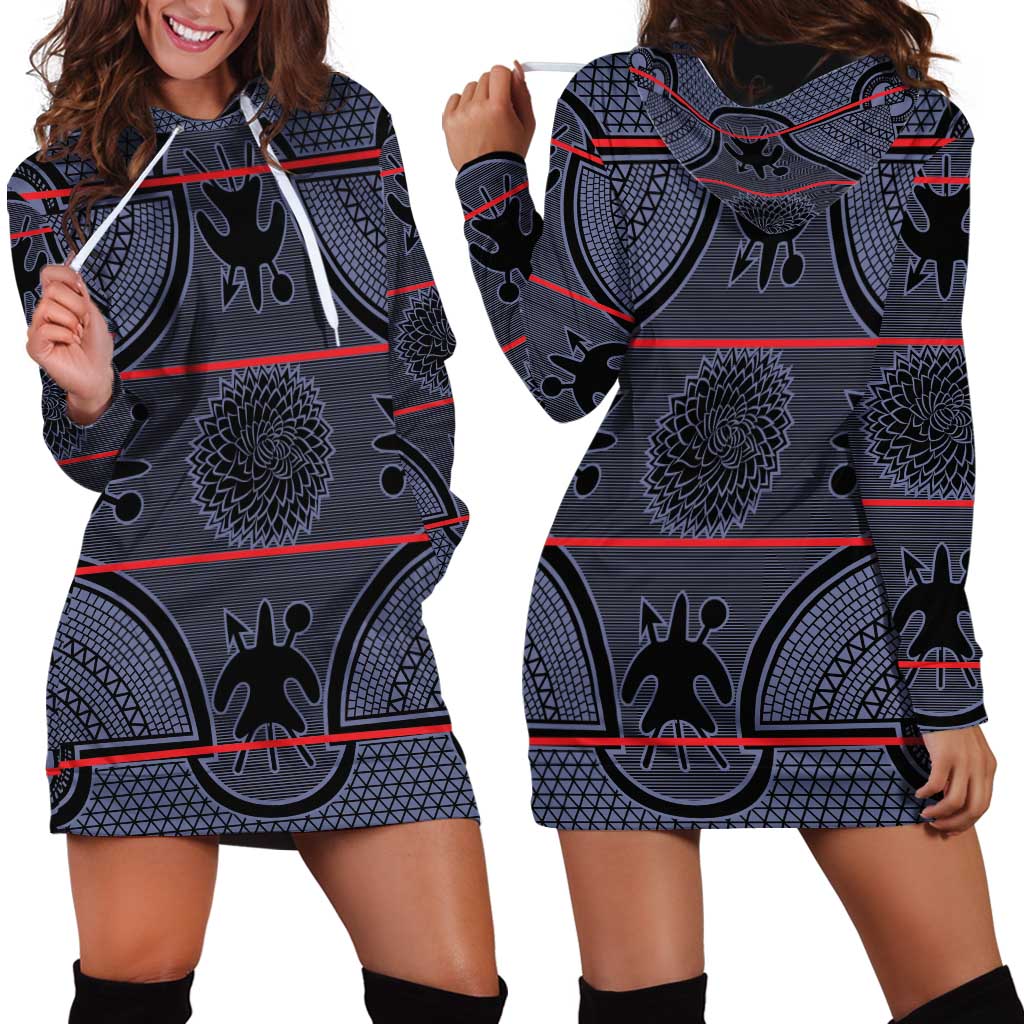 Lesotho Seanamarena Hoodie Dress Basotho Traditional Blanket Style - Serenity - Wonder Print Shop