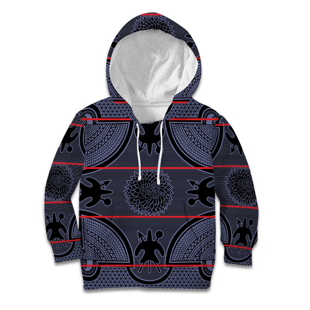 Lesotho Seanamarena Kid Hoodie Basotho Traditional Blanket Style - Serenity - Wonder Print Shop