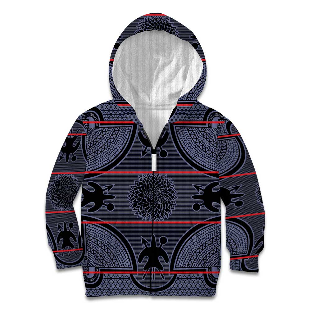 Lesotho Seanamarena Kid Hoodie Basotho Traditional Blanket Style - Serenity - Wonder Print Shop