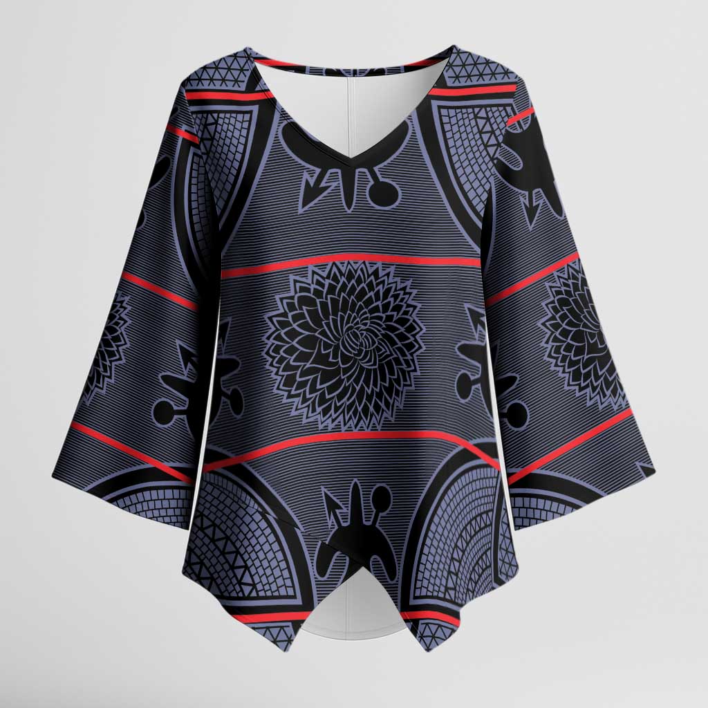 Lesotho Seanamarena Kimono Sleeve Blouse Basotho Traditional Blanket Style - Serenity - Wonder Print Shop