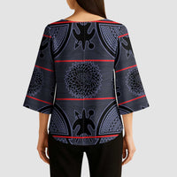 Lesotho Seanamarena Kimono Sleeve Blouse Basotho Traditional Blanket Style - Serenity - Wonder Print Shop