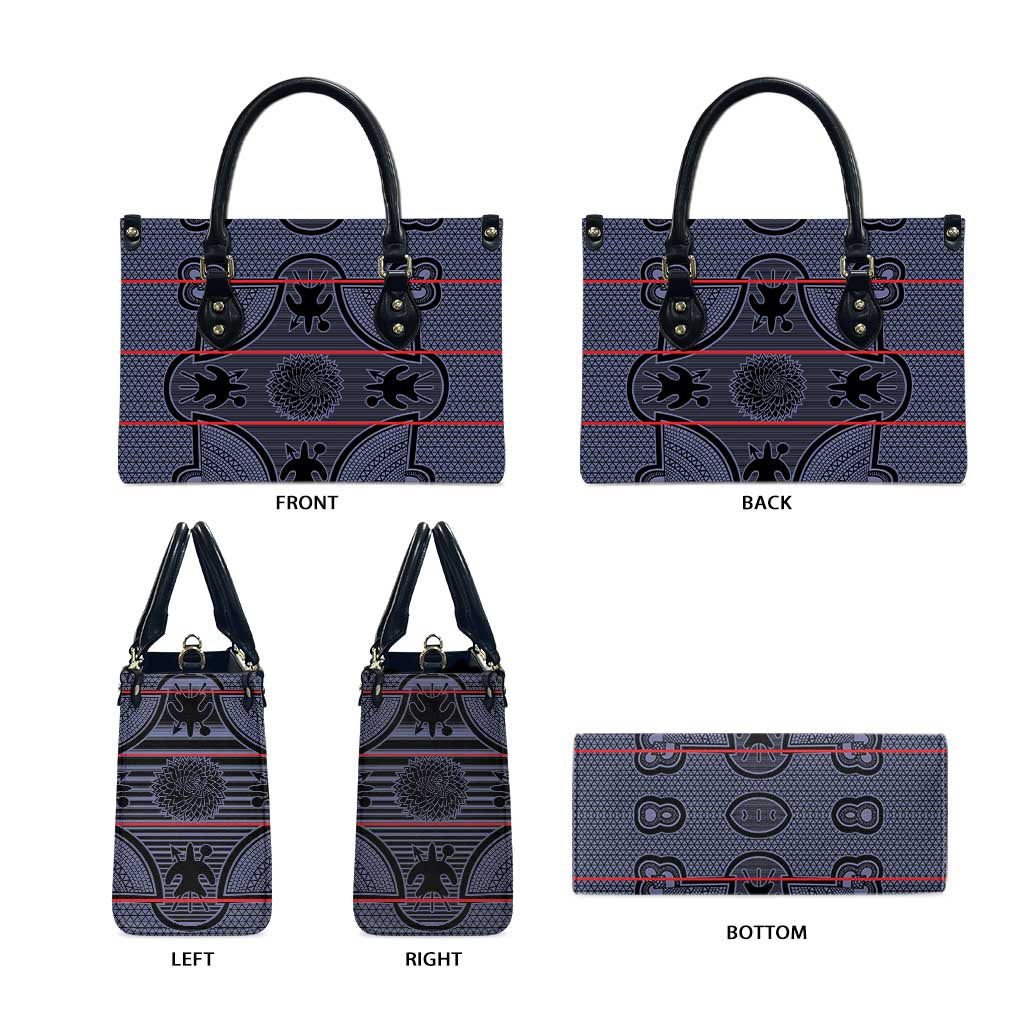 Lesotho Seanamarena Leather Bag Basotho Traditional Blanket Style - Serenity - Wonder Print Shop