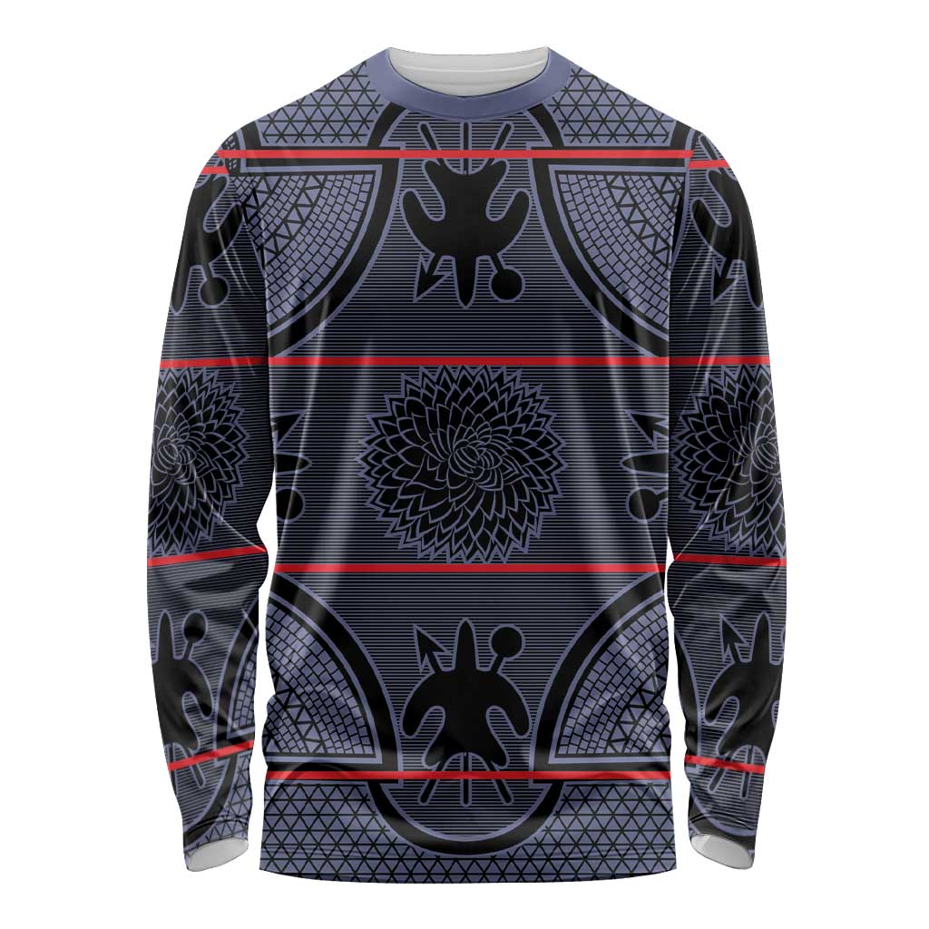 Lesotho Seanamarena Long Sleeve Shirt Basotho Traditional Blanket Style - Serenity - Wonder Print Shop