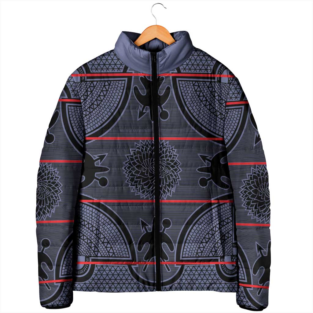 Lesotho Seanamarena Padded Jacket Basotho Traditional Blanket Style - Serenity - Wonder Print Shop