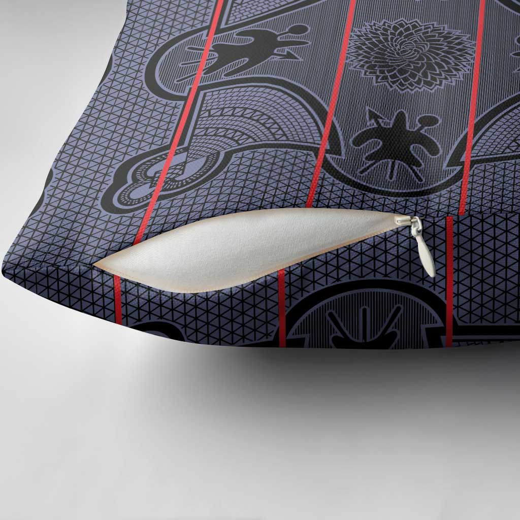 Lesotho Seanamarena Pillow Cover Basotho Traditional Blanket Style - Serenity - Wonder Print Shop