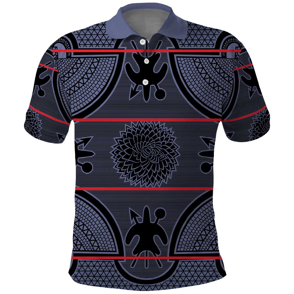 Lesotho Seanamarena Polo Shirt Basotho Traditional Blanket Style - Serenity - Wonder Print Shop