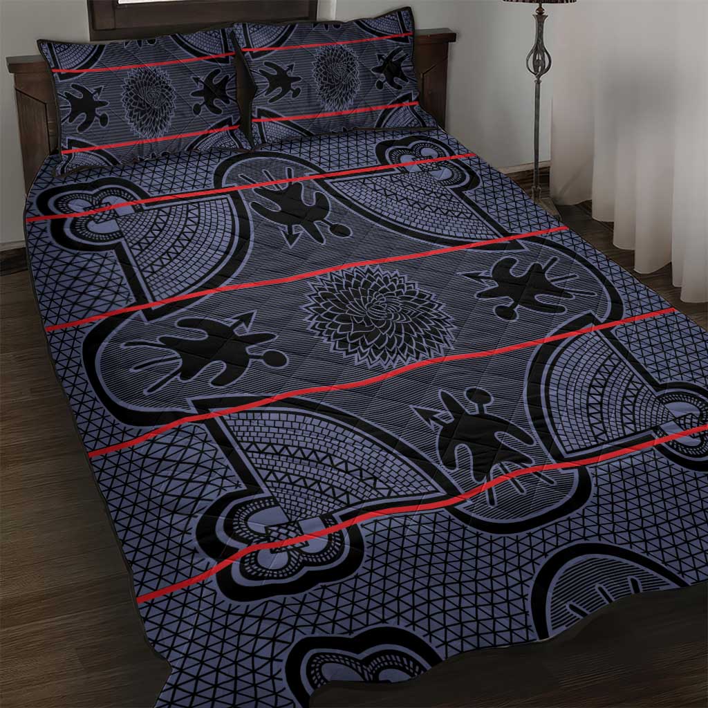 Lesotho Seanamarena Quilt Bed Set Basotho Traditional Blanket Style - Serenity - Wonder Print Shop
