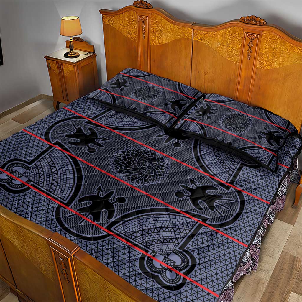 Lesotho Seanamarena Quilt Bed Set Basotho Traditional Blanket Style - Serenity - Wonder Print Shop