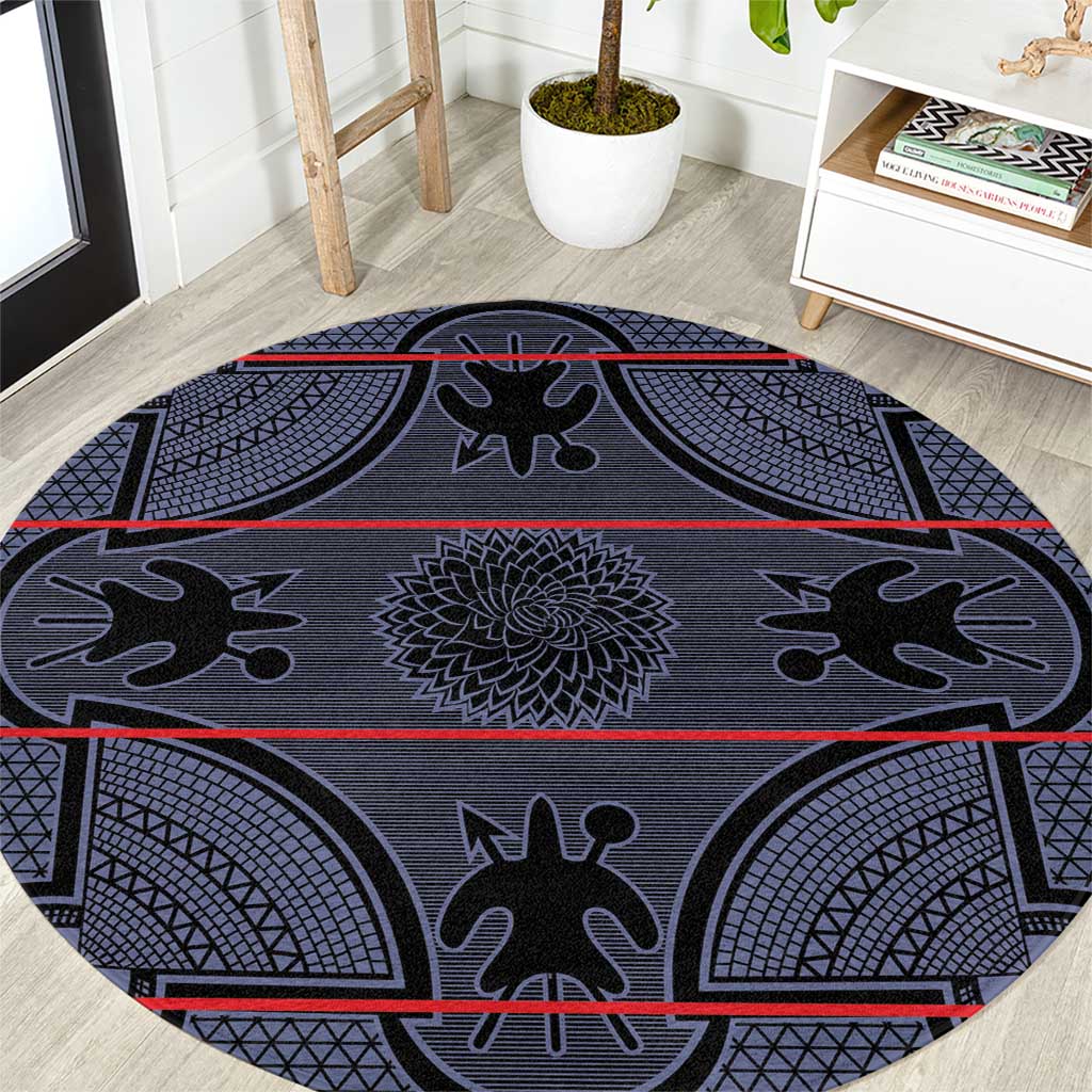Lesotho Seanamarena Round Carpet Basotho Traditional Blanket Style - Serenity - Wonder Print Shop
