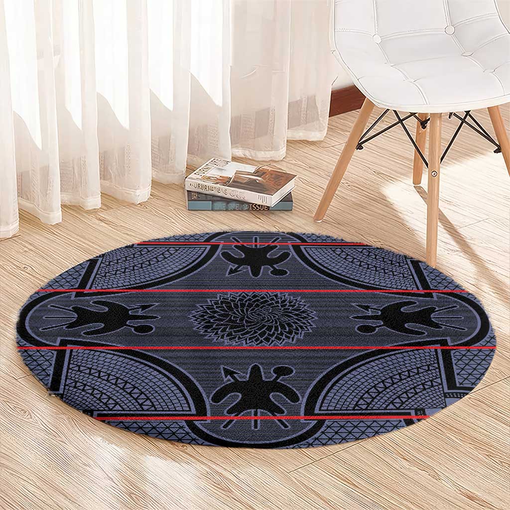 Lesotho Seanamarena Round Carpet Basotho Traditional Blanket Style - Serenity - Wonder Print Shop