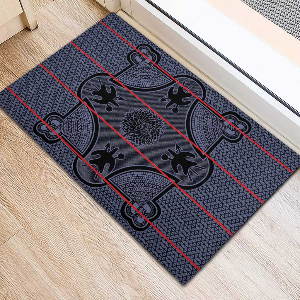 Lesotho Seanamarena Rubber Doormat Basotho Traditional Blanket Style - Serenity - Wonder Print Shop