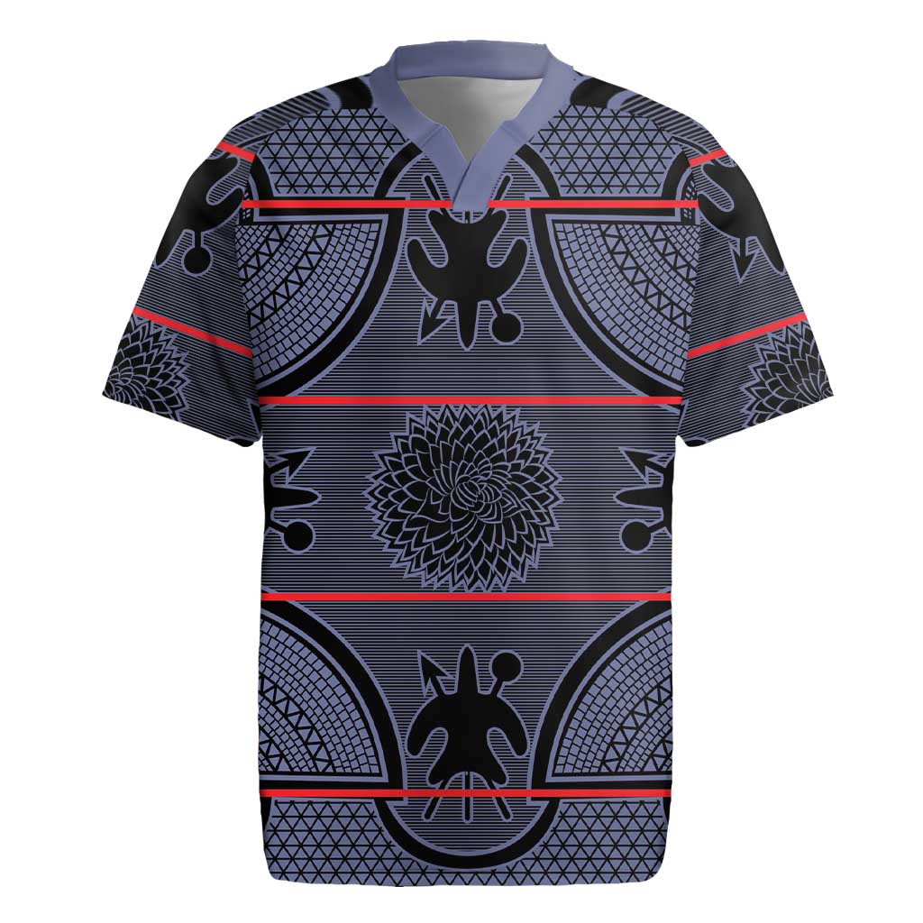 Lesotho Seanamarena Rugby Jersey Basotho Traditional Blanket Style - Serenity - Wonder Print Shop