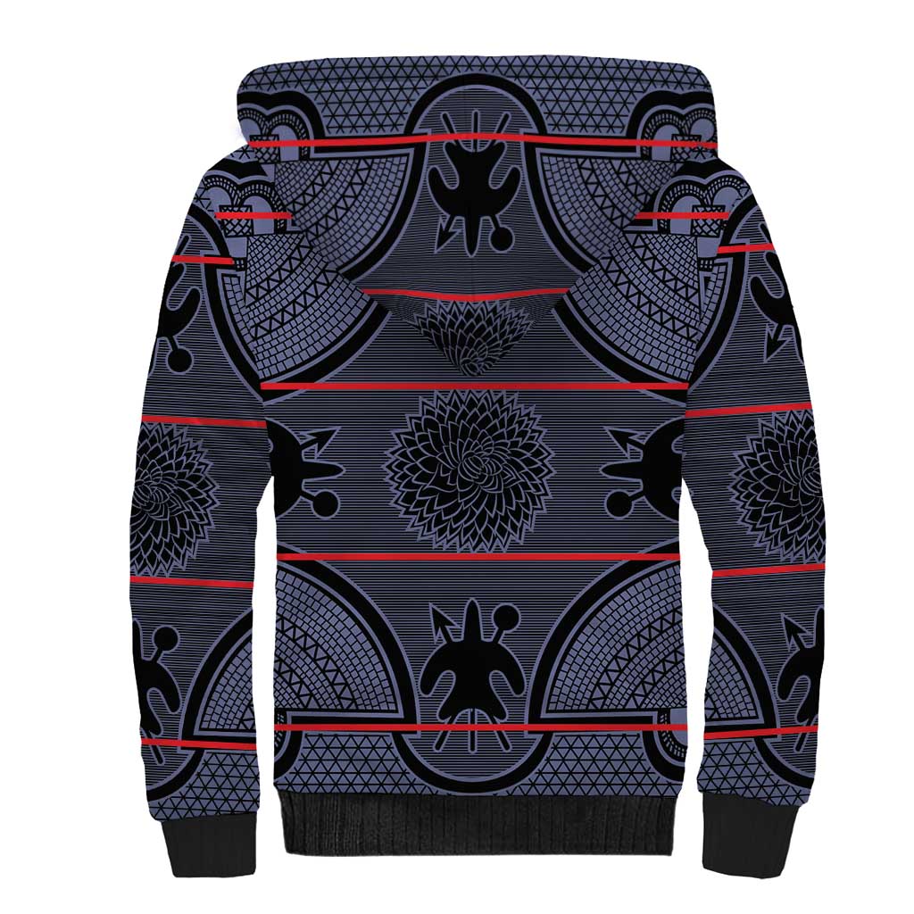 Lesotho Seanamarena Sherpa Hoodie Basotho Traditional Blanket Style - Serenity - Wonder Print Shop