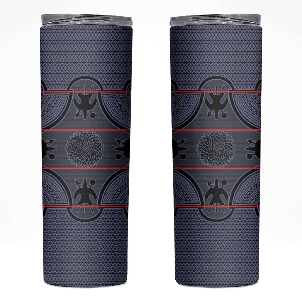 Lesotho Seanamarena Skinny Tumbler Basotho Traditional Blanket Style - Serenity - Wonder Print Shop
