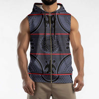 Lesotho Seanamarena Sleeveless Zip Hoodie Basotho Traditional Blanket Style - Serenity - Wonder Print Shop