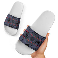 Lesotho Seanamarena Slide Sandals Basotho Traditional Blanket Style - Serenity - Wonder Print Shop