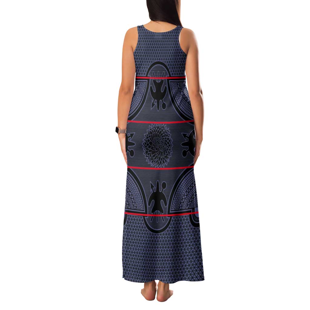 Lesotho Seanamarena Tank Maxi Dress Basotho Traditional Blanket Style - Serenity - Wonder Print Shop