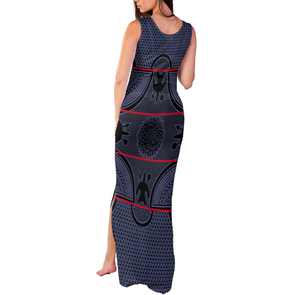 Lesotho Seanamarena Tank Maxi Dress Basotho Traditional Blanket Style - Serenity - Wonder Print Shop