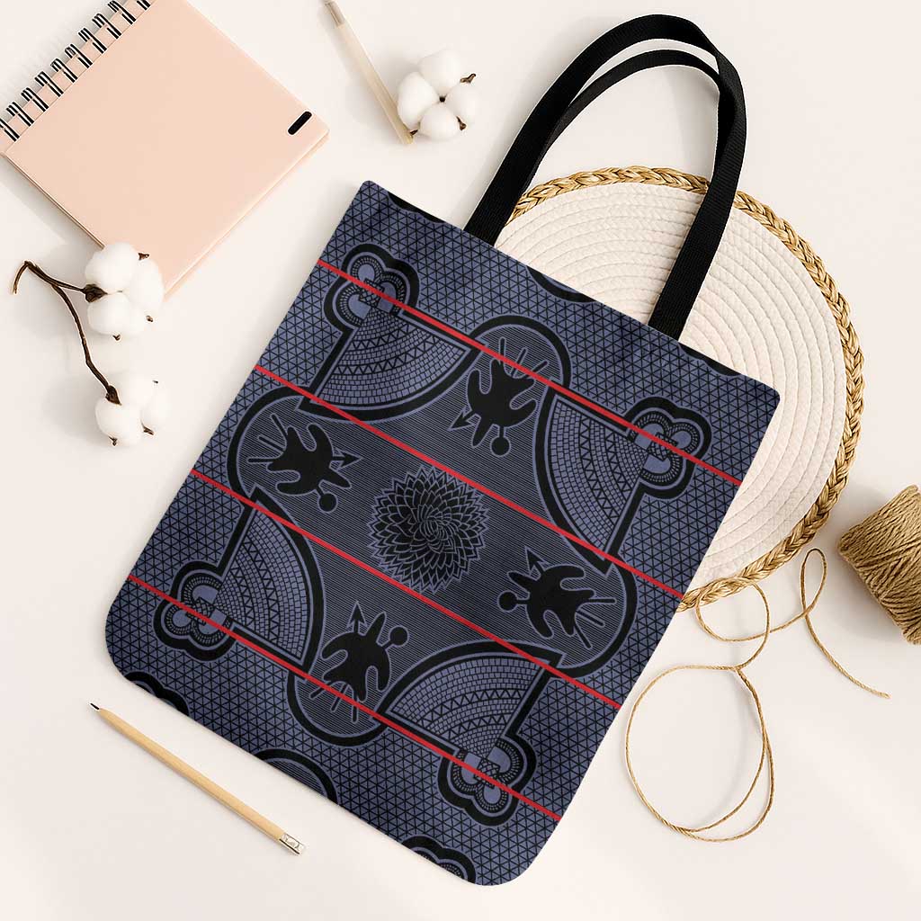 Lesotho Seanamarena Tote Bag Basotho Traditional Blanket Style - Serenity - Wonder Print Shop