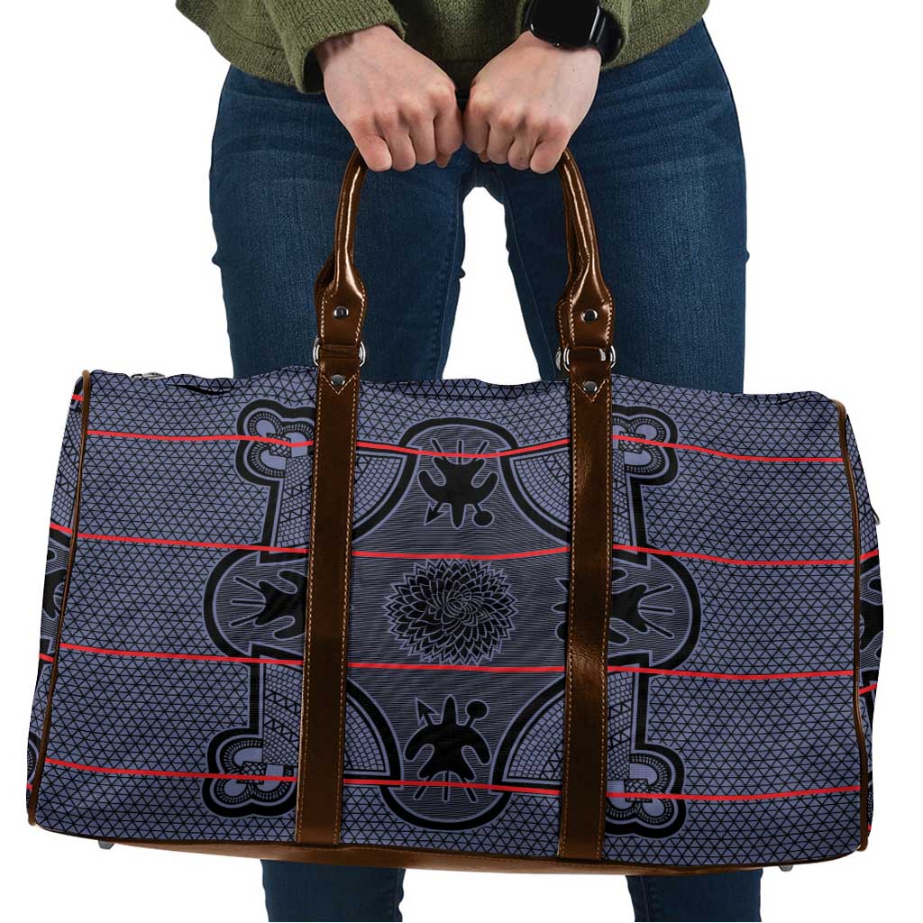 Lesotho Seanamarena Travel Bag Basotho Traditional Blanket Style - Serenity - Wonder Print Shop