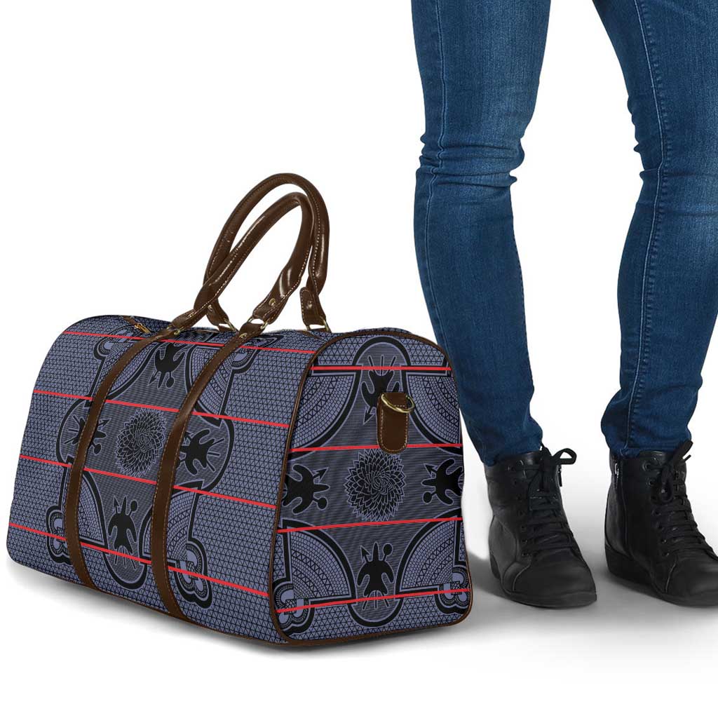 Lesotho Seanamarena Travel Bag Basotho Traditional Blanket Style - Serenity - Wonder Print Shop