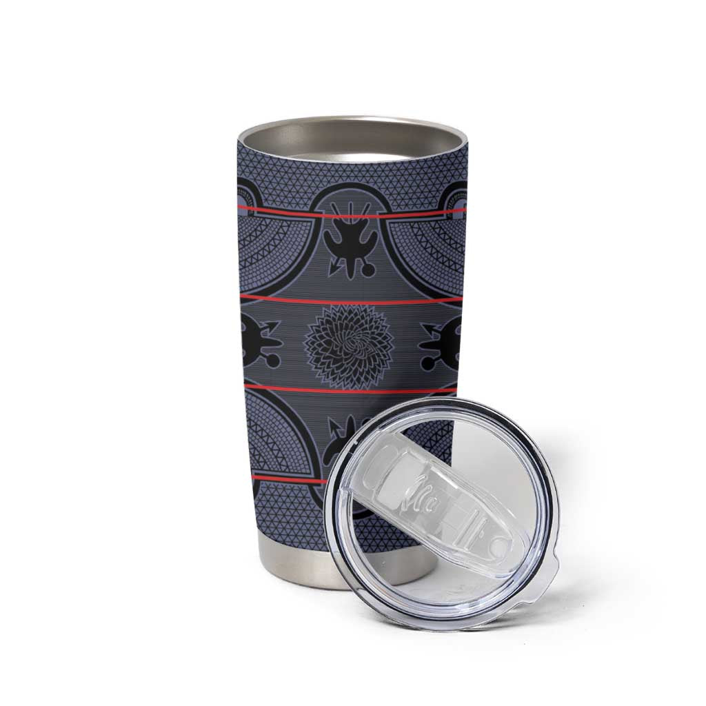 Lesotho Seanamarena Tumbler Cup Basotho Traditional Blanket Style - Serenity - Wonder Print Shop