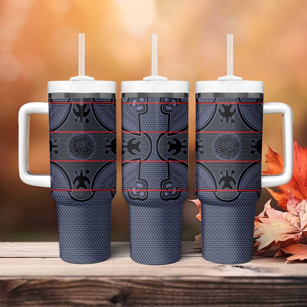 Lesotho Seanamarena Tumbler With Handle Basotho Traditional Blanket Style - Serenity - Wonder Print Shop